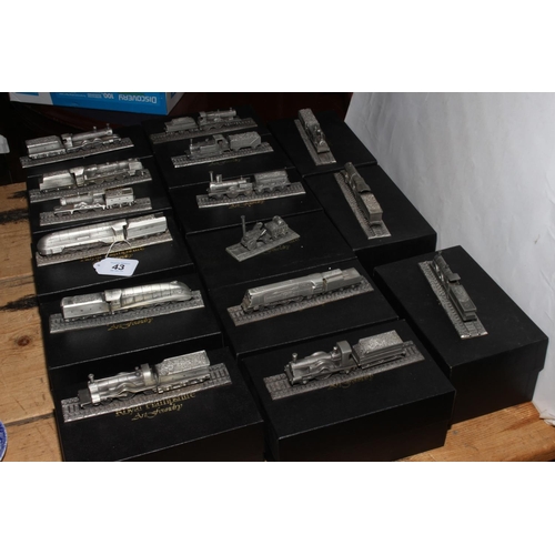 43 - Collection of fourteen Royal Hampshire named locomotives with boxes.