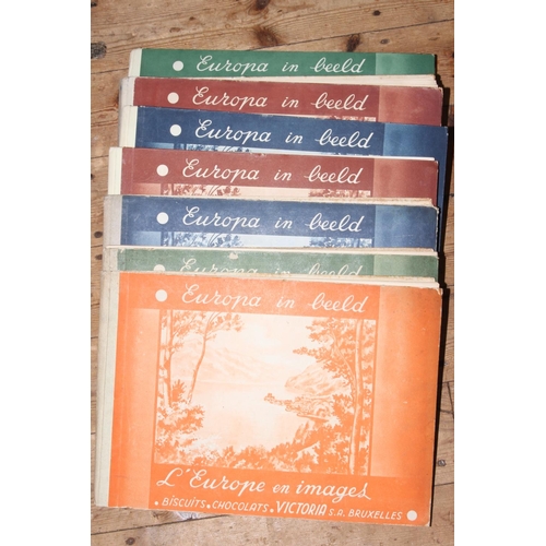 57 - Collection of German cigarette card albums including seven cigarette albums (serie 1 x 2, serie 2 x ... 