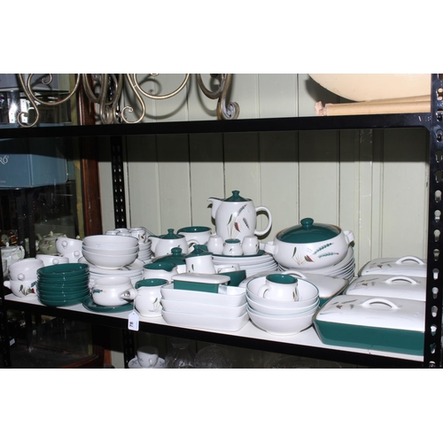 78 - Good Denby Greenwheat 80 piece service, comprising; 4 X 28cm covered tureens, 2 X round covered ture... 