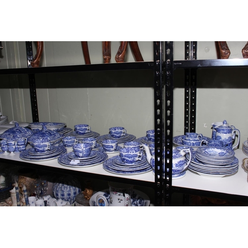 79 - Good and extensive 86 piece Copeland Spode's Blue Italian service, comprising; 6 X 10in. plates, 6 X... 