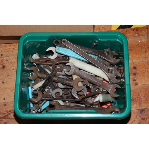 85 - Extensive collection of hand tools including brace and bits, assorted hammers and saws, boxes of spa... 