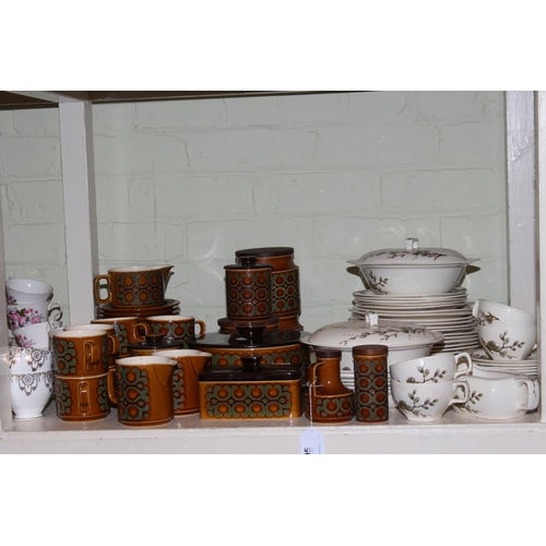 95 - Midwinter and Hornsea part table services, part china tea sets, fifteen piece Crownford coffee servi... 