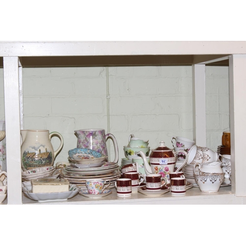 95 - Midwinter and Hornsea part table services, part china tea sets, fifteen piece Crownford coffee servi... 