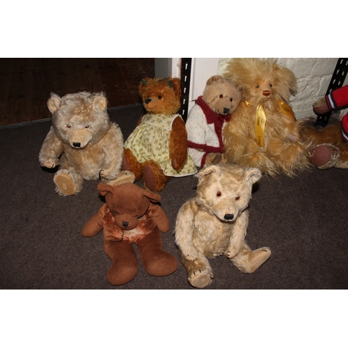 108 - Good collection of teddies and dolls including Dean Bear, Millennium 2000 Collection, Merrythought, ... 