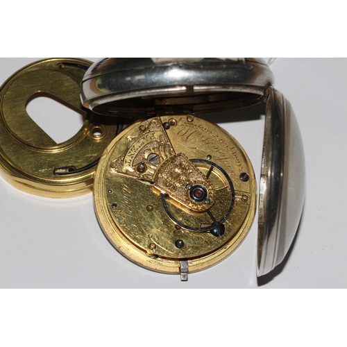 274 - Victorian silver gents pocket watch,with rack lever movement, signed Litherland Davies, Liverpool, N... 