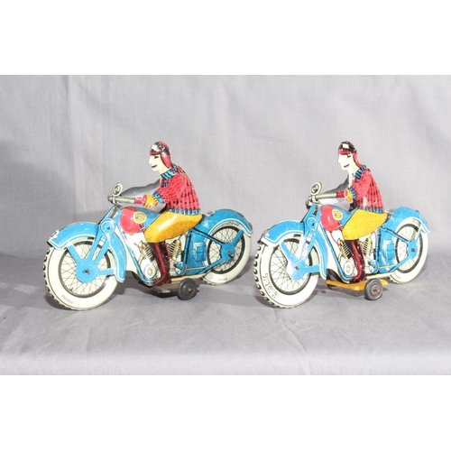 65 - Two JML France tinplate Motorcycles.   Excellent unboxed.