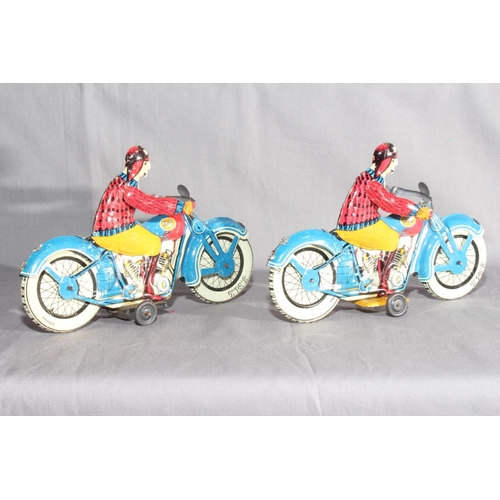 65 - Two JML France tinplate Motorcycles.   Excellent unboxed.