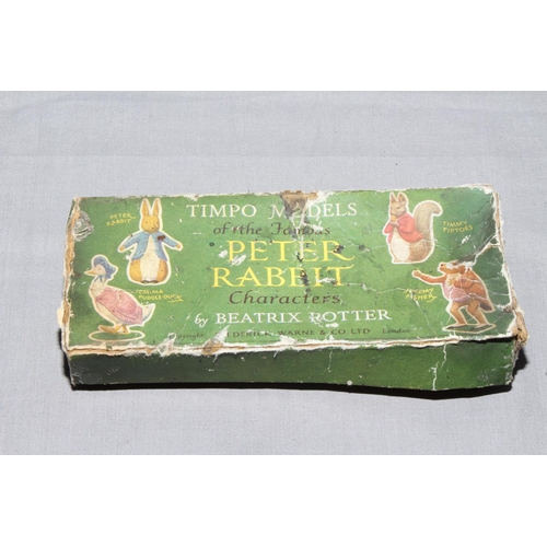 76 - Timpo Peter Rabbit set comprising Mrs Jemima Puddle duck, Peter Rabbit, Timmy Tip Toes and Jeremy Fi... 