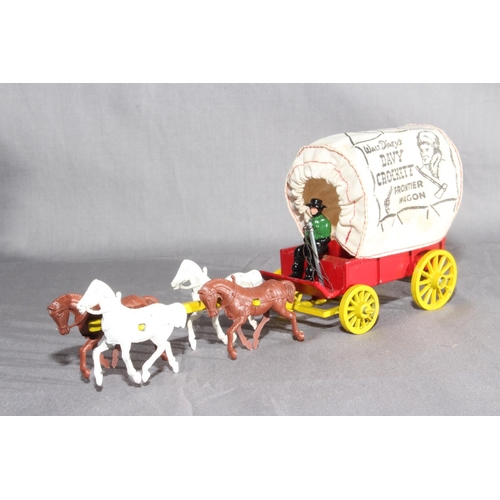 89 - Morestone Walt Disney's Davy Crockett Frontier Wagon.   Missing two canopy supports. Excellent in Ve... 