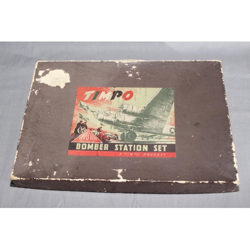 90 - Timpo Bomber Station Set.  Near Mint in Very Good box.