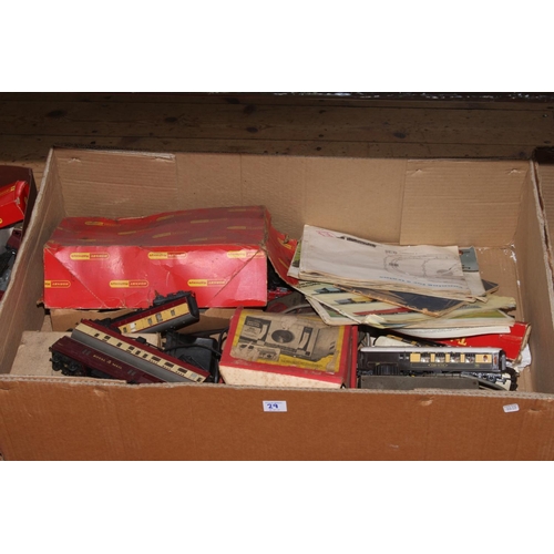 29 - Collection of model railway including two Loco's, rolling stock, track and accessories, Meccano cons... 