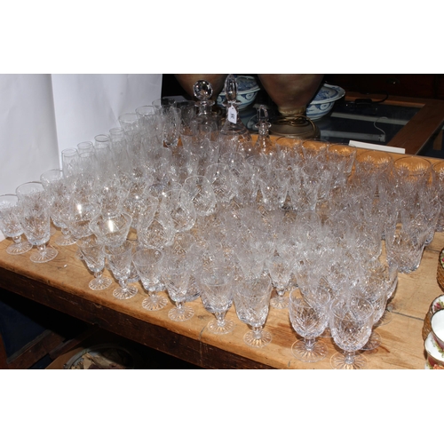 35 - Large suite of Royal Doulton crystal glassware, well over one hundred pieces for all drinks, with th... 