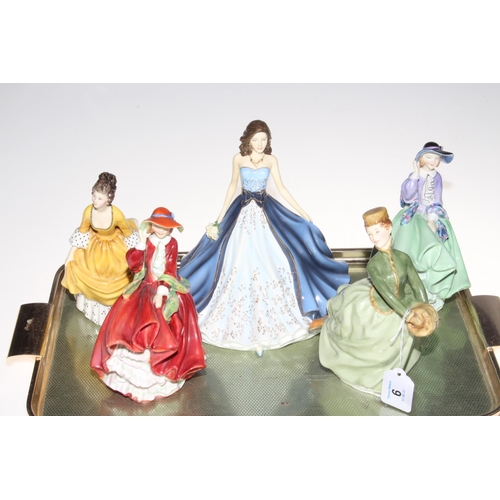 6 - Five Royal Doulton ladies including Happy Birthday 2017.