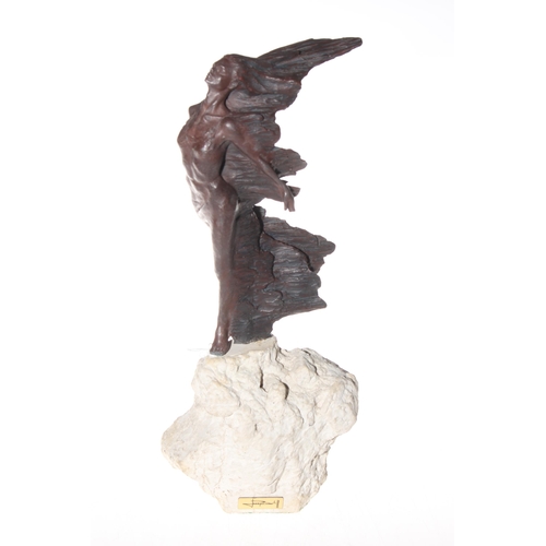 311 - Joseph Bofill sculpture of 'Woman in the Wind', 32cm.