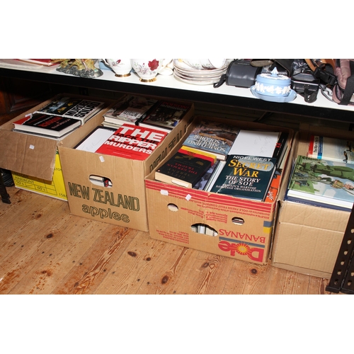 72 - Seven boxes of books on WWI and WWII, True & Fictional Murder, etc.