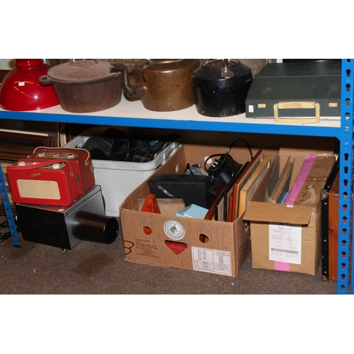 82 - Eight boxes of collectables including cameras and equipment, two Roberts radios, Phillips portable r... 