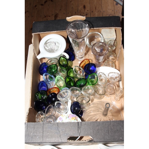 58 - Collection of eye baths and feeding cups, etc.