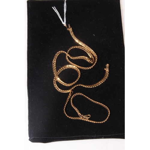 204 - 9 carat gold flattened link necklace (42cm length) and bracelet set (2).