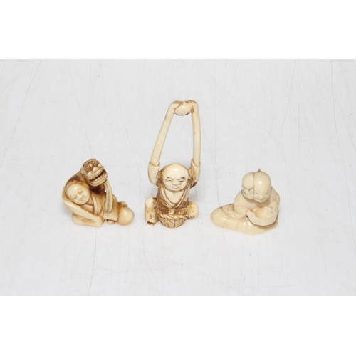 232 - Three Japanese netsuke, circa 1900.