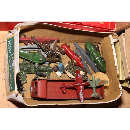 50 - Two boxes of Triang model railway accessories including rolling stock, all boxed, and Minic Horse Pa... 