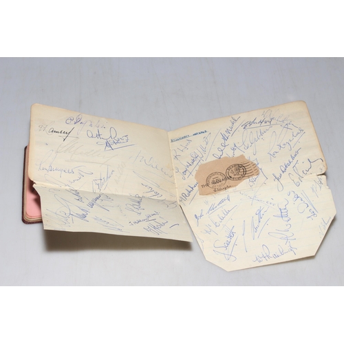 41 - Original football, theatre and stage star autographs in album dating circa 1950's. Depicting: Laurel... 