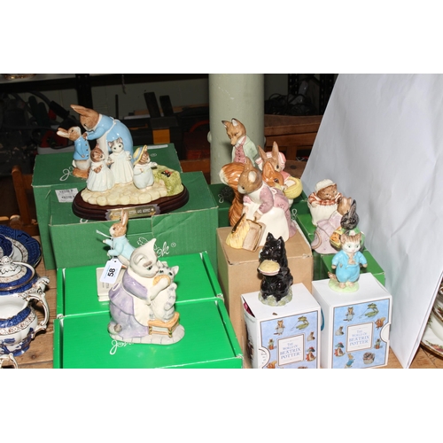58 - Collection of Beswick and Royal Doulton Beatrix Potter figurines including Duchess 1979, Peter and h... 