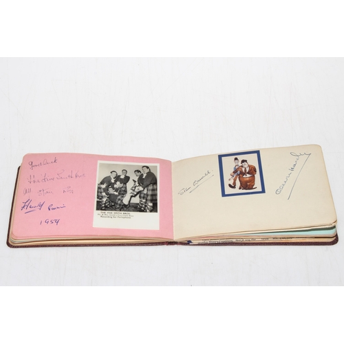 164 - Original football, theatre and stage star autographs in endorsed album dating circa 1950's, depictin... 