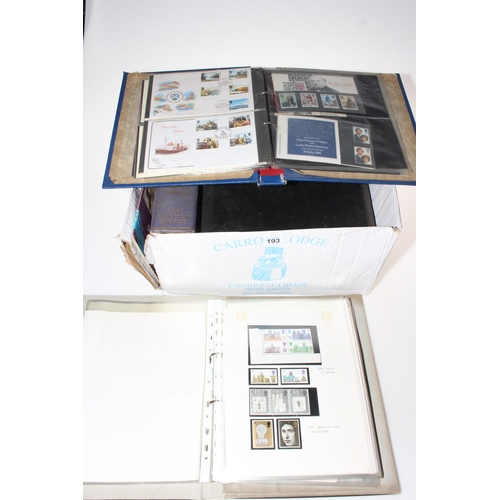 193 - Collection of commemorative FDCs, stamp albums, etc.