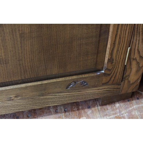 571 - Graham 'Swan Man' Duncalf pair double door wardrobes, similar dressing table and stool, pair three d... 