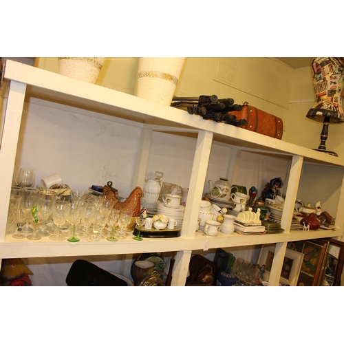 115 - Collection of pottery, glass, dolls, books, Victorian porcelain, etc.