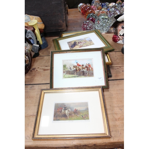 42 - Collection of framed hunting and shooting postcards from early 1900's including Tuck & Sons.