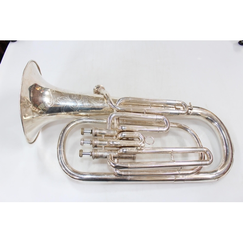 71 - H. Singhai, Made in China, cornet, with case.