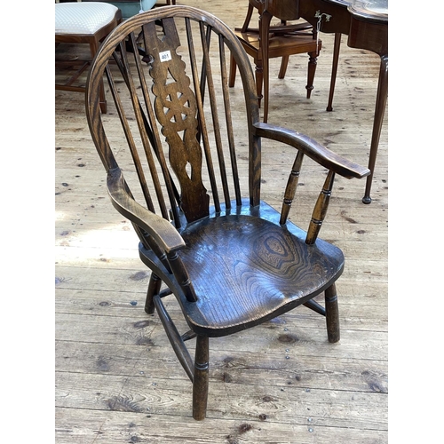 401 - Windsor wheelback elbow chair.