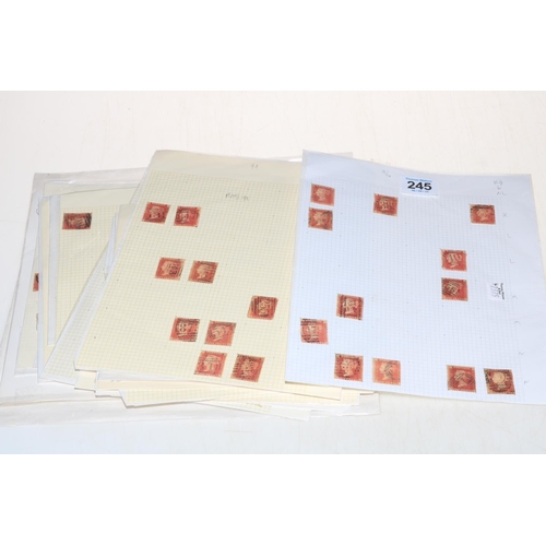 245 - Penny red stamps (17 pages).