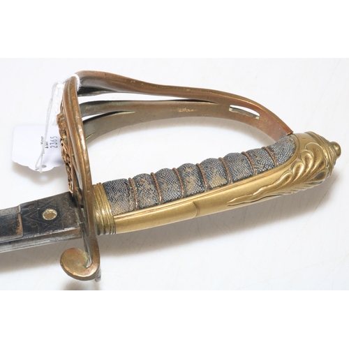 280 - Victorian Infantry Officers sword.