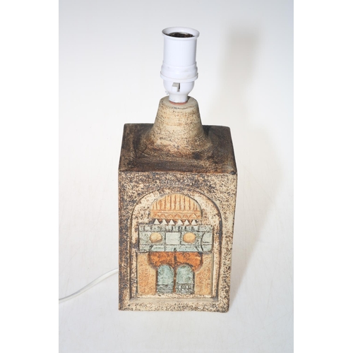 284 - Troika table lamp by Ann Jones, circa 1970's, 22.5cm to top of pottery.