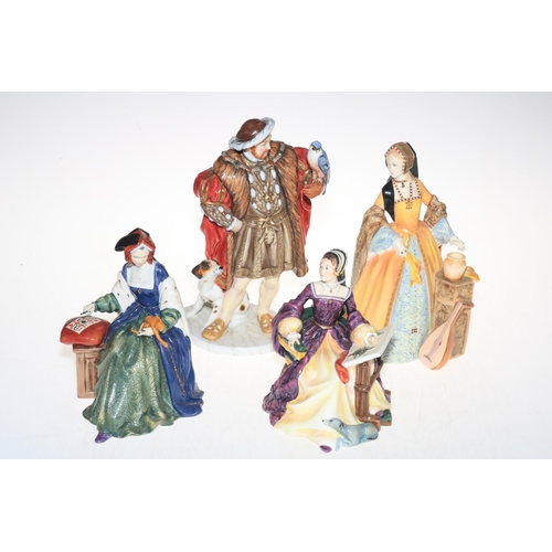 287 - Royal Doulton limited edition Henry VIII, HN3350, together with Jane Seymour, Catherine of Aragon an... 