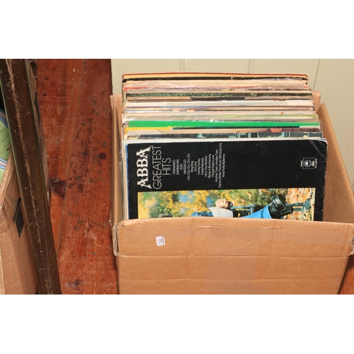 31 - Box of LP records and tray of Goebel Monk jugs, salts and pepper, etc.