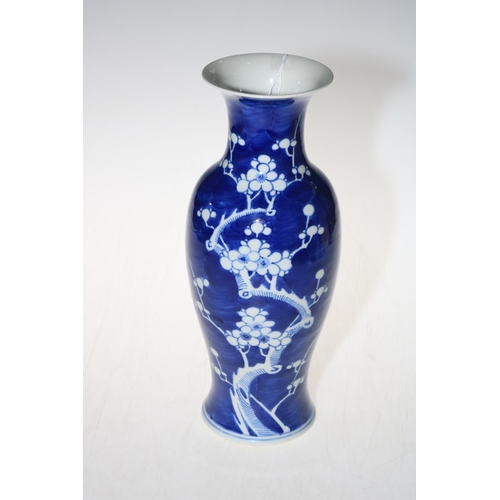 177 - Large Chinese blue and white prunus vase.