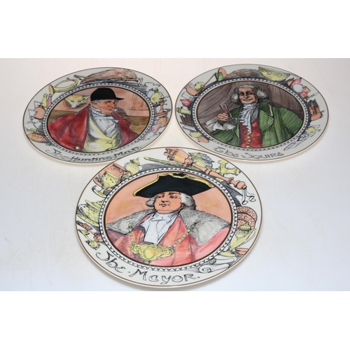 302 - Nine Royal Doulton Series Ware plates.