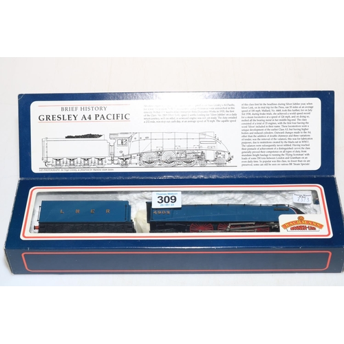 309 - Bachmann loco model of Gresley A4 Pacific Peregrine, boxed.