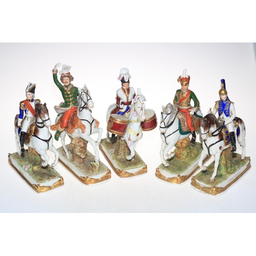 312 - Collection of ten Scheibe-Alsbach soldiers on horseback, Le Prince Eugune, Bessieres, Pajol, Poniato... 