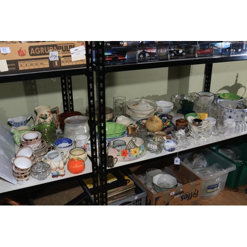 63 - Large quantity of china and glass including Maling bowl, Roslyn teaware, etc.