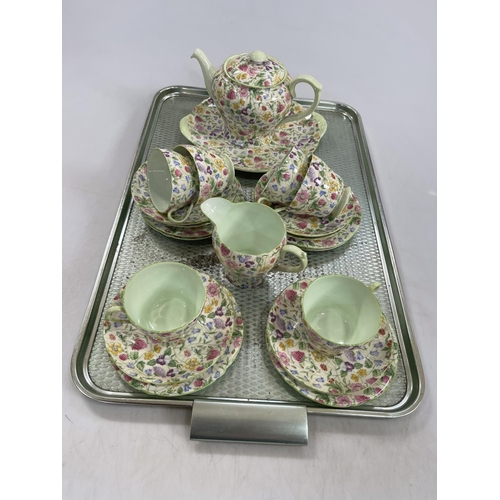 1 - Shelley Countryside twenty one piece tea set.