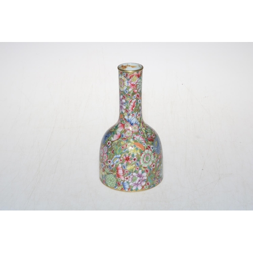 165 - Chinese famille rose bottle vase, with six character mark, 18cm.