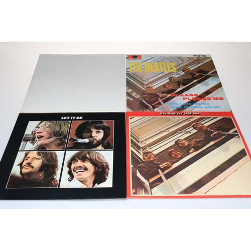 262 - Eleven good Beatles LP records, Rubber Soul, Abbey Road, Help, Let It Be, 1962-1966, Please Please M... 