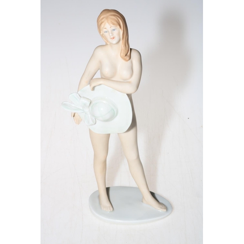 277 - Wallendorf semi-nude woman figurine, 27cm high.