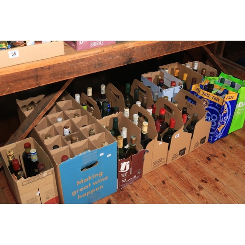 44 - Collection of wine and spirits, approximately 96 bottles.