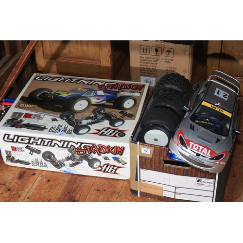 47 - Remote control car with accessories.