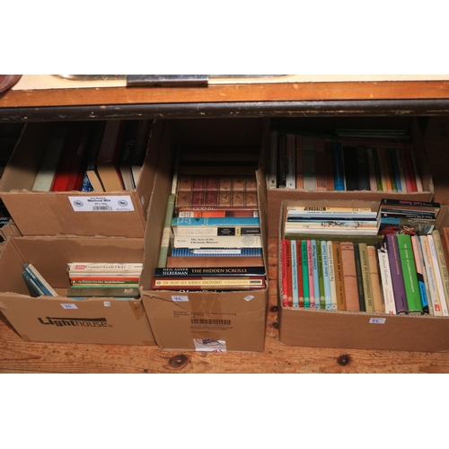 26 - Ten boxes of mostly religious books including Catholicism.